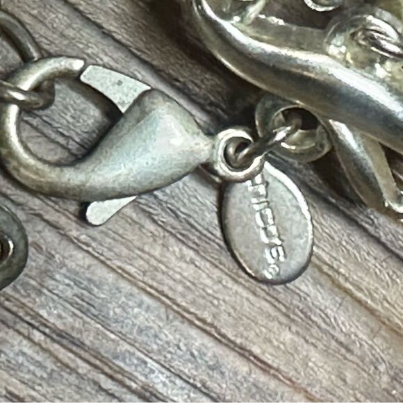 Chico’s Vintage signed Elegant Silver & Pearl Multi-Strand Necklace 16” 18” 20” - Picture 5 of 6